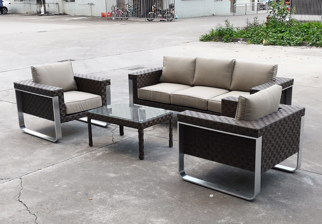 Özelleştirilmiş Avlu Açık Rattan Kanepe