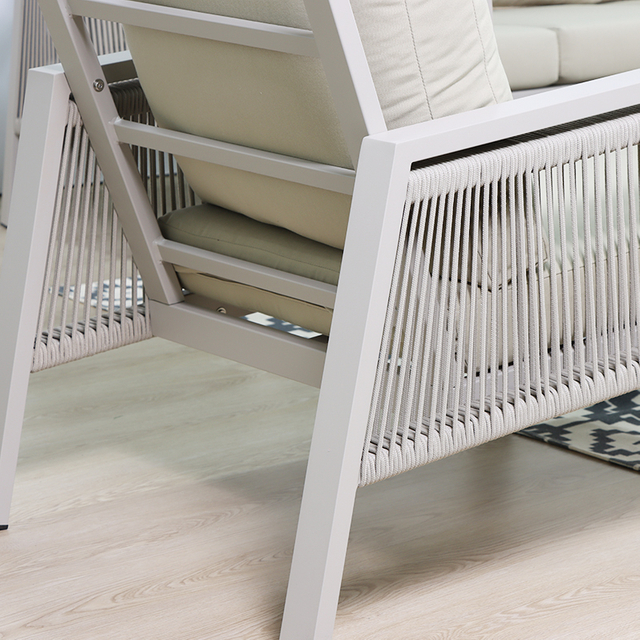 Yüksek Kaliteli Lüks Halat Boş Bahçe Kanepe